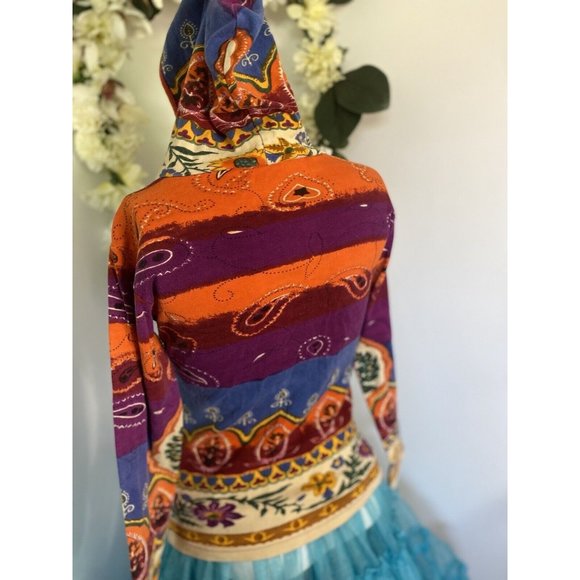 Vintage Beaded Lady Hooded Soft Shell Jacket Front Zipper Cotton 24 Karat Brand - Picture 2 of 15